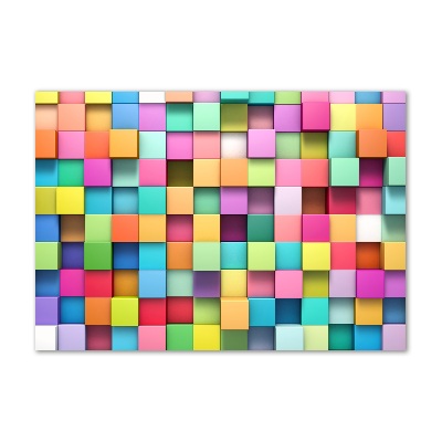 Üvegkép nyomtatás Színes négyzetek