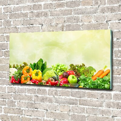 Fali üvegkép Zöldségek