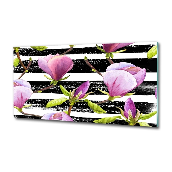 Egyedi üvegkép Magnolia rudak