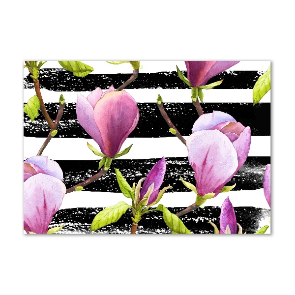 Egyedi üvegkép Magnolia rudak