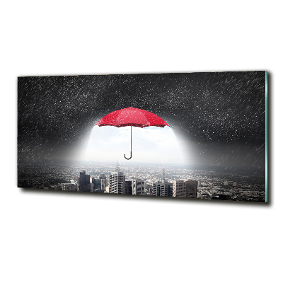 Üvegkép nyomtatás Umbrella a város felett
