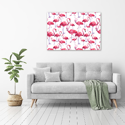 Üvegkép Flamingók