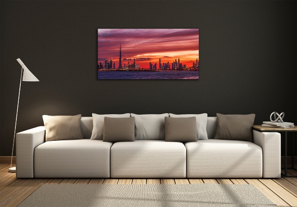 Üvegkép nyomtatás Sunset dubai