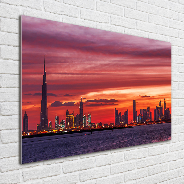 Üvegkép nyomtatás Sunset dubai