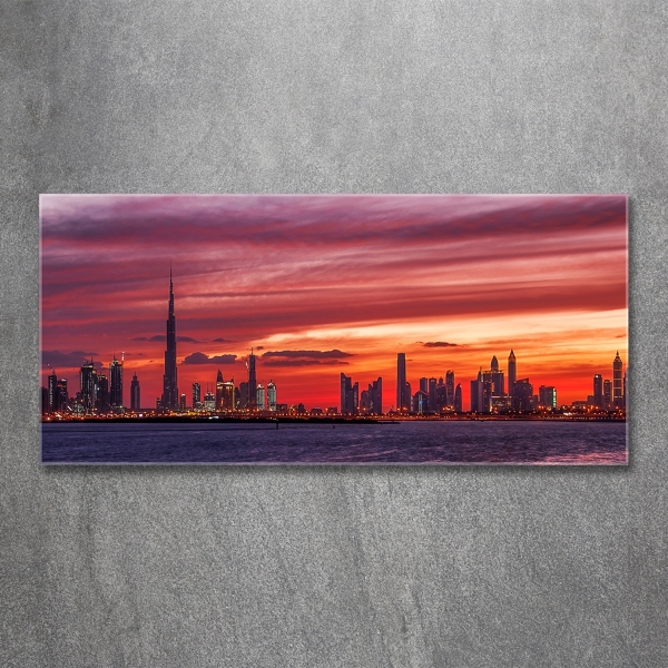 Üvegkép nyomtatás Sunset dubai