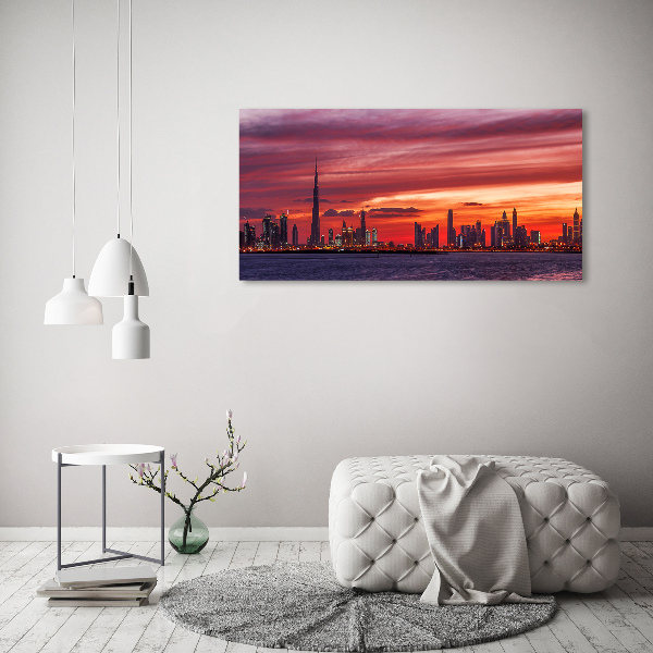 Üvegkép nyomtatás Sunset dubai