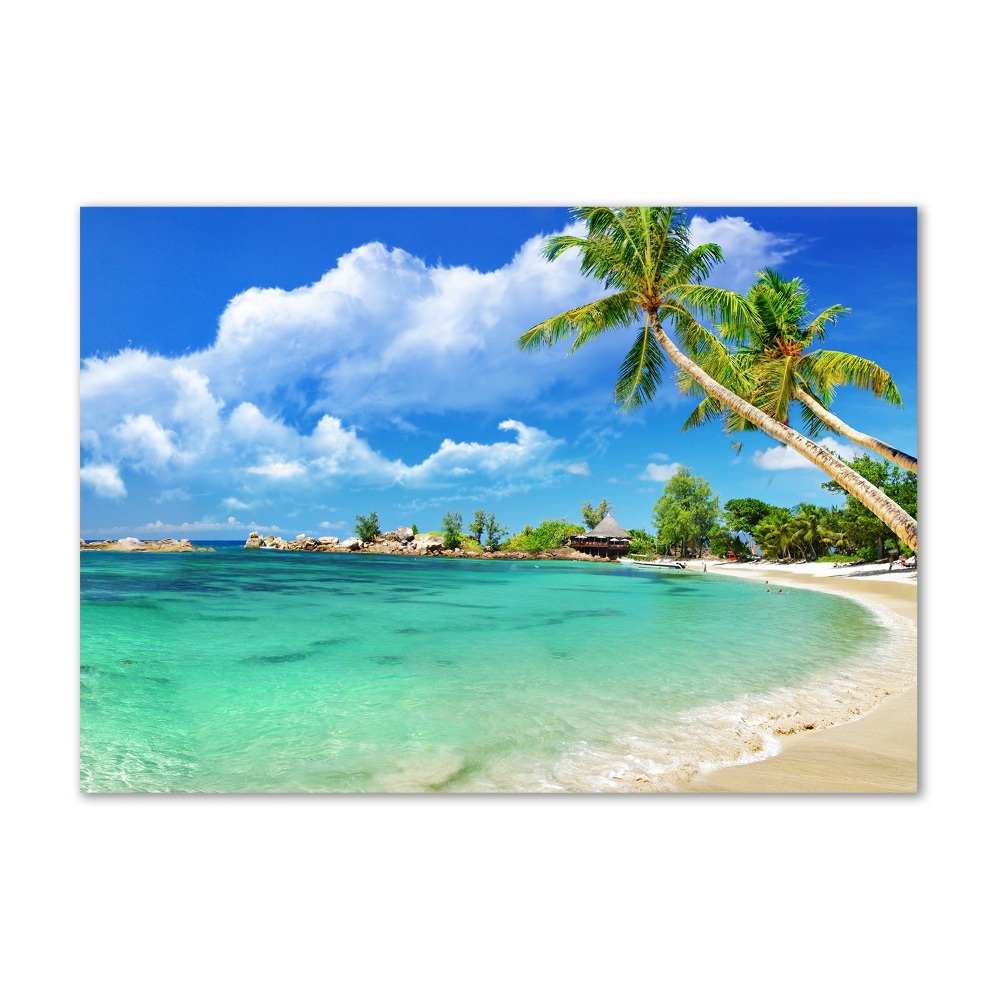 Üvegfotó Seychelles strand
