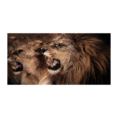 Üvegkép Ordító oroszlánok