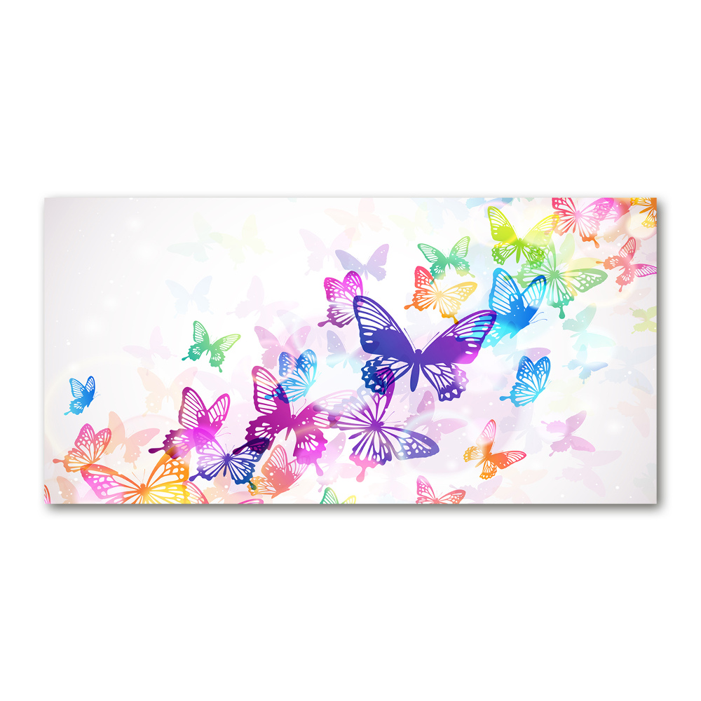 Üvegkép Színes pillangók