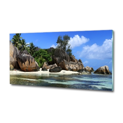 Üvegfotó Seychelles panoráma