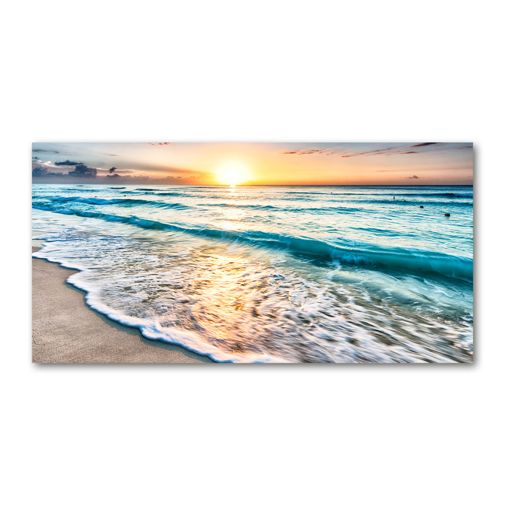 Üvegfotó Sunset beach
