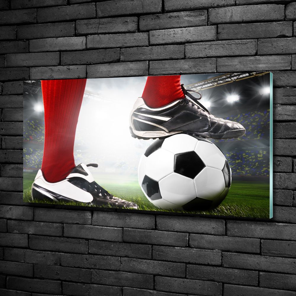 Üvegkép falra Futballista lába