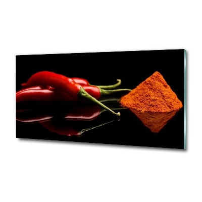 Fali üvegkép Chilli és cayenne