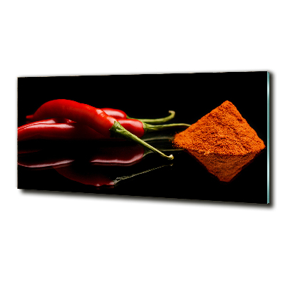 Fali üvegkép Chilli és cayenne