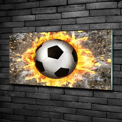 Üvegkép falra Égő fűrész football
