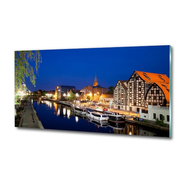 Üvegkép falra Bydgoszcz éj