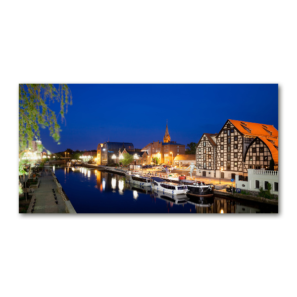 Üvegkép falra Bydgoszcz éj