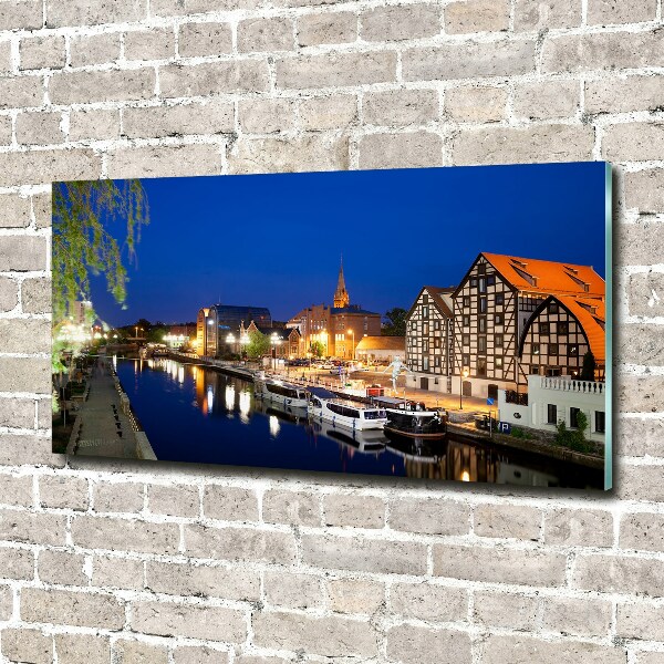 Üvegkép falra Bydgoszcz éj