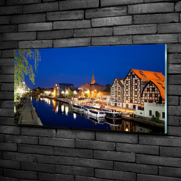 Üvegkép falra Bydgoszcz éj