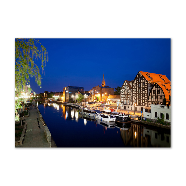 Üvegkép falra Bydgoszcz éj