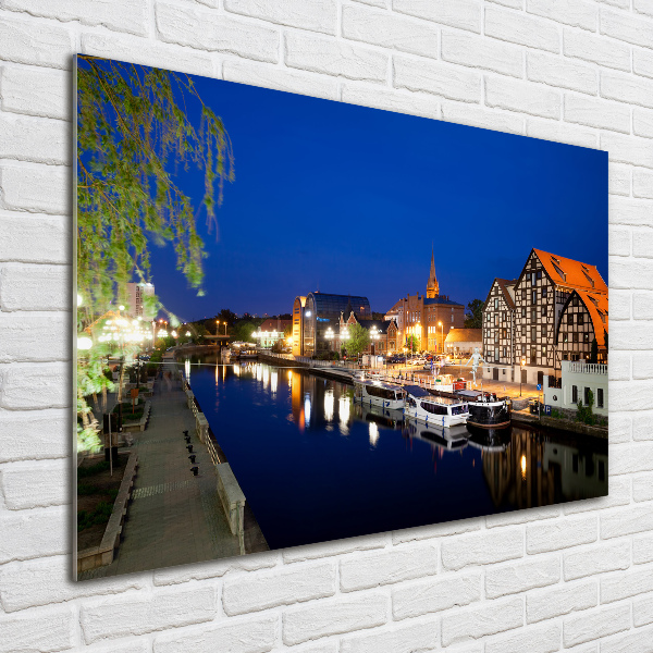 Üvegkép falra Bydgoszcz éj