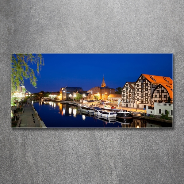 Üvegkép falra Bydgoszcz éj