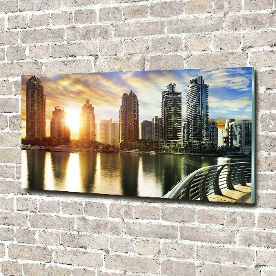 Üvegkép falra Dubai naplemente