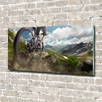 Üvegkép falra Hegyi kerékpározás