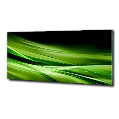 Egyedi üvegkép Zöld hullámok háttér