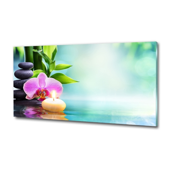 Egyedi üvegkép Bambusz orchidea