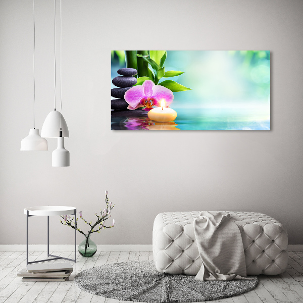 Egyedi üvegkép Bambusz orchidea