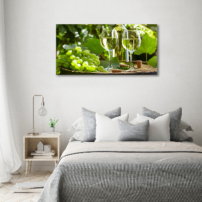 Fali üvegkép Fehér bor és gyümölcs