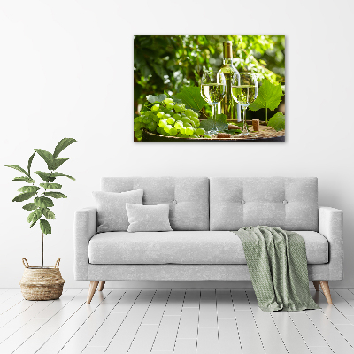 Fali üvegkép Fehér bor és gyümölcs