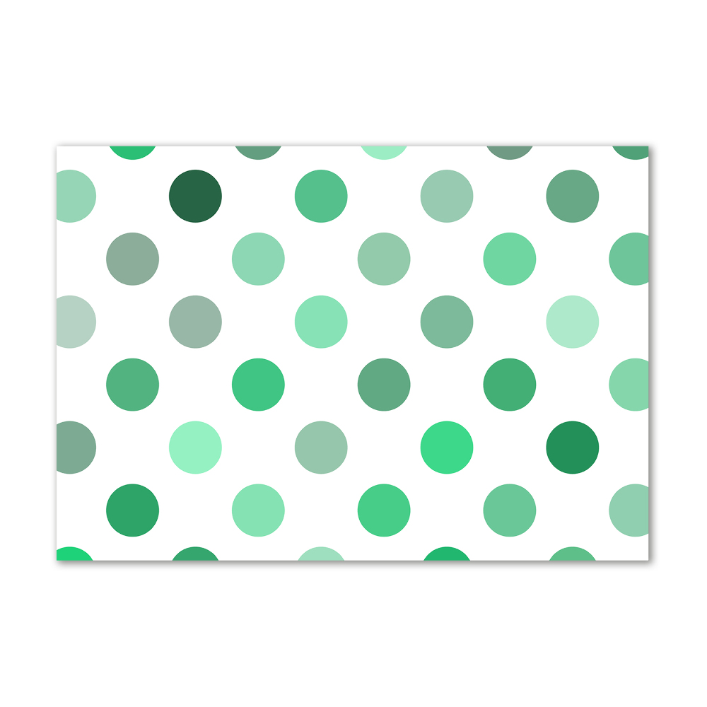 Üvegkép nyomtatás Zöld pontok