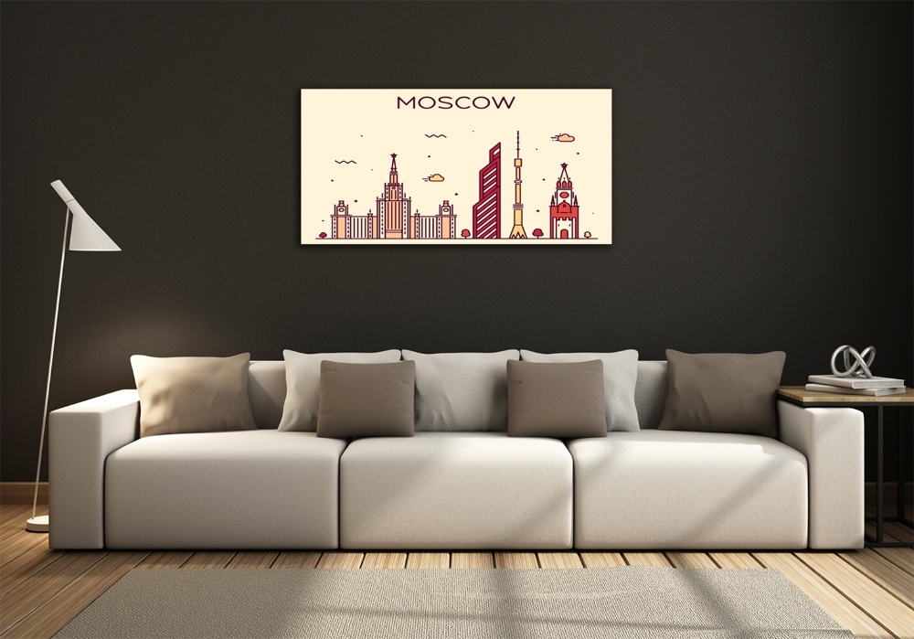 Üvegkép nyomtatás Moszkva épületek