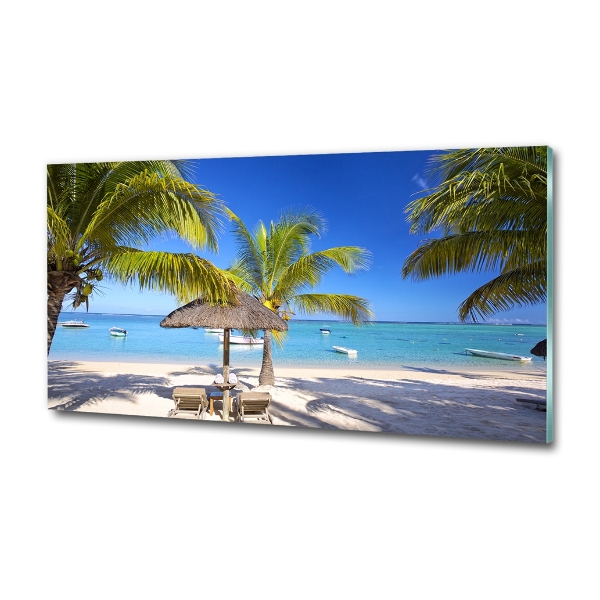 Üvegfotó Beach mauritius