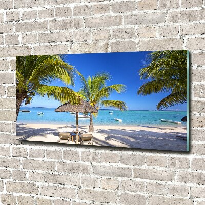 Üvegfotó Beach mauritius