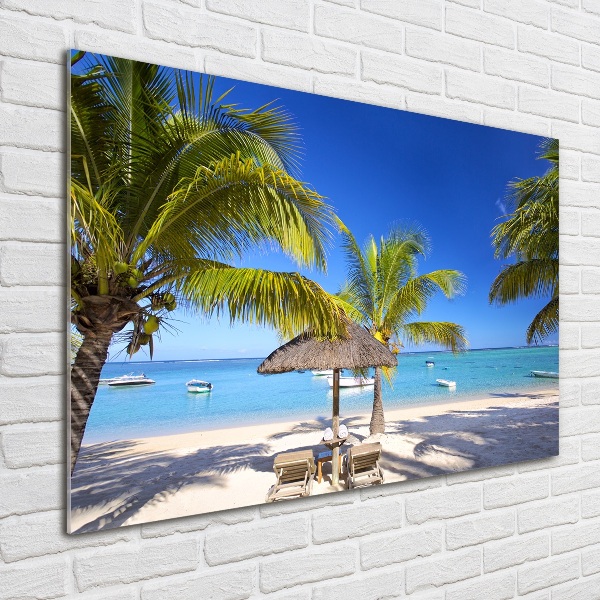 Üvegfotó Beach mauritius