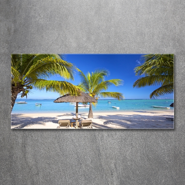Üvegfotó Beach mauritius