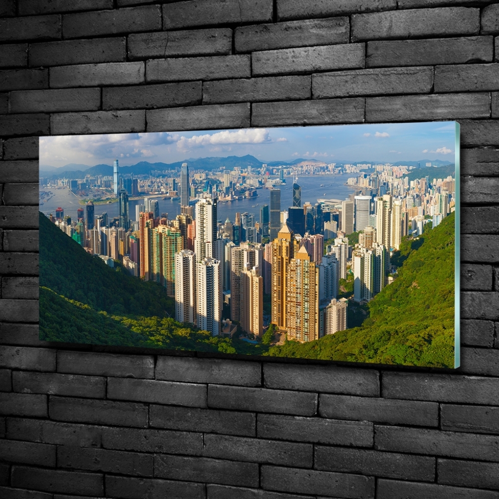 Üvegkép falra Hong kong panoráma