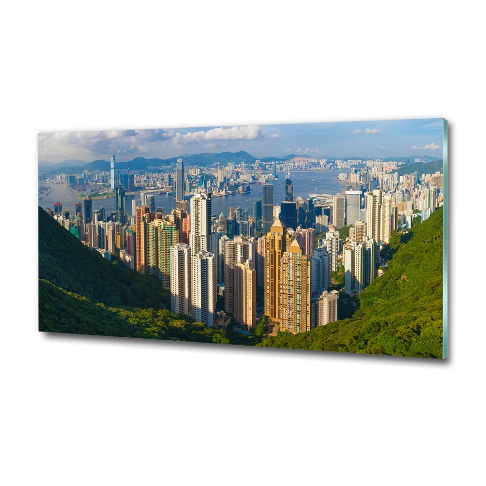 Üvegkép falra Hong kong panoráma