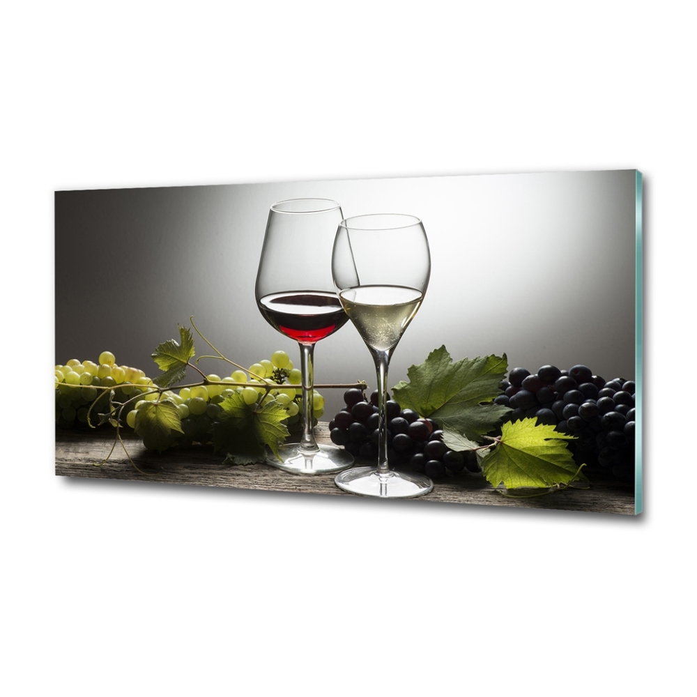 Fali üvegkép Bor és szőlő
