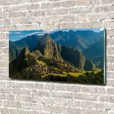 Üvegfotó A romok machu picchu