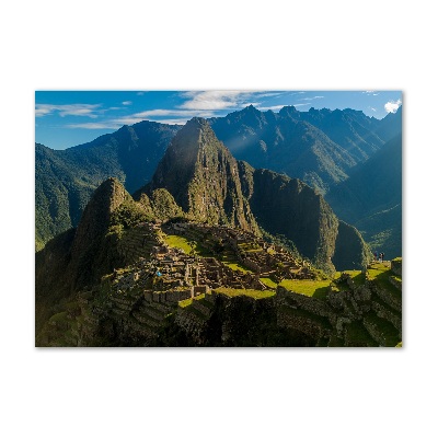 Üvegfotó A romok machu picchu