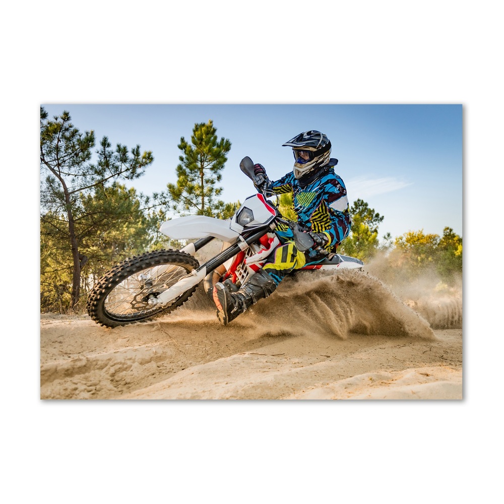 Üvegkép falra Motocross