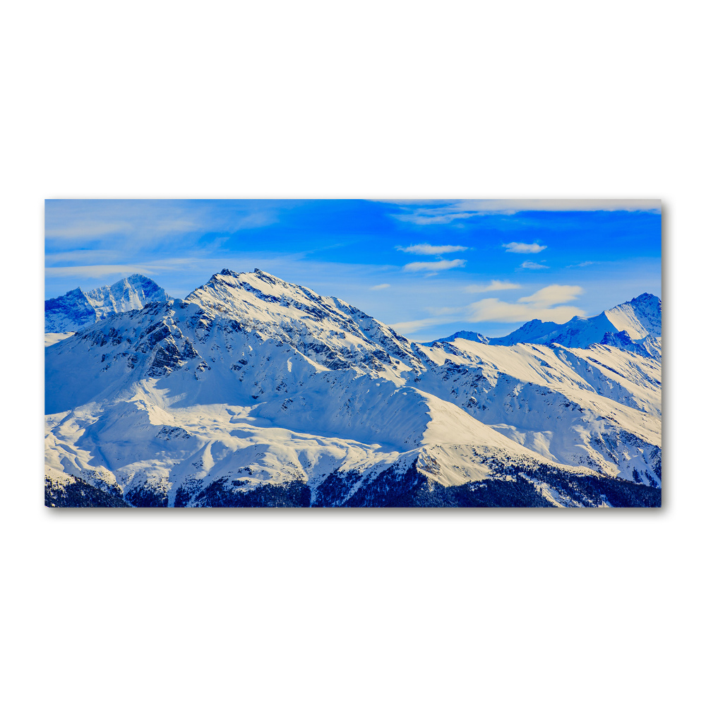 Üvegfotó Alpok télen