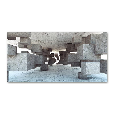 Üvegkép nyomtatás Kocka betonban