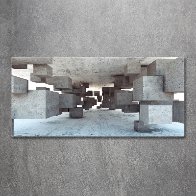 Üvegkép nyomtatás Kocka betonban