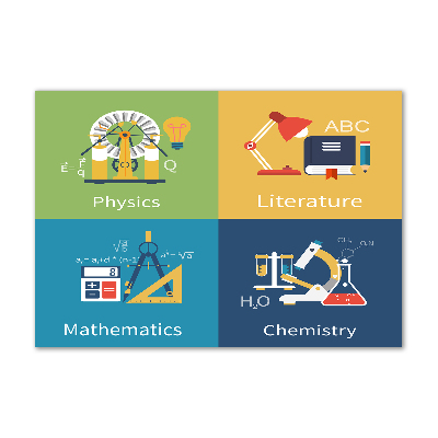 Üvegkép falra Iskolai tantárgyak