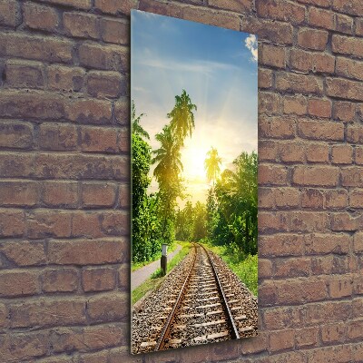 Üvegfotó Vasúti síneket